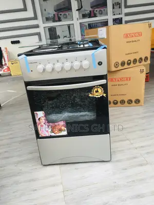 Sliver Volcano 2 Gas 2 Electric Burner Cooker Oven With Gril