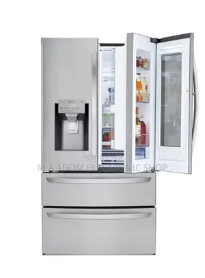 Lg Smart 28 Cubic Feet French Door Silver Knock Knock Fridge