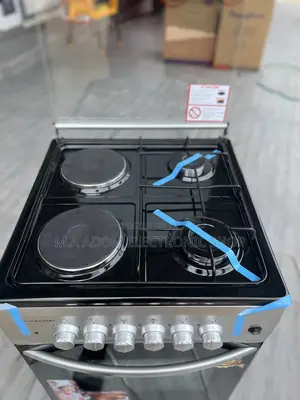 Silver Colour 2 in 1 Volcano Gas Cooker With Hot Plates