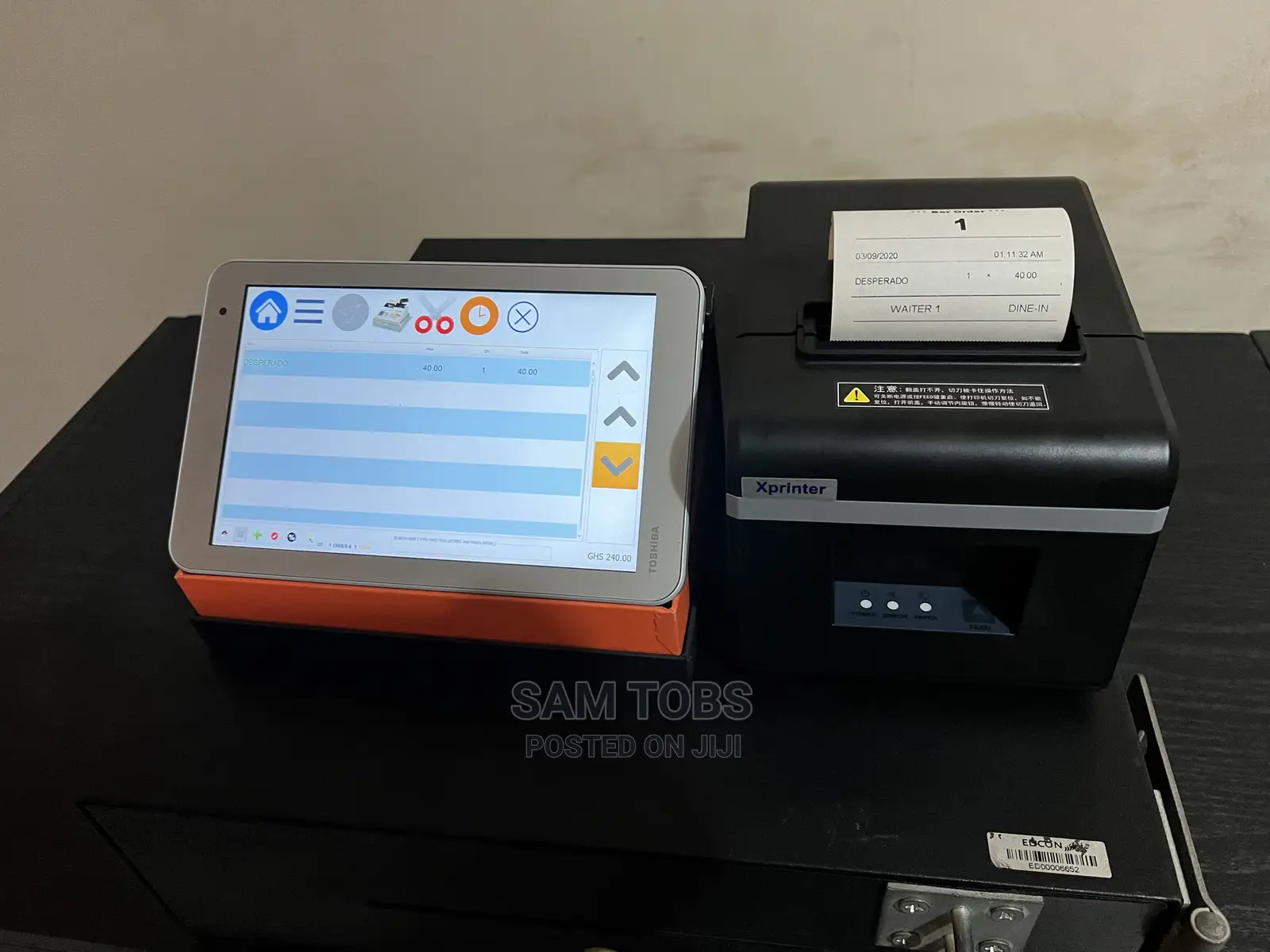 Touchscreen Pos Tablet With Wireless Printer