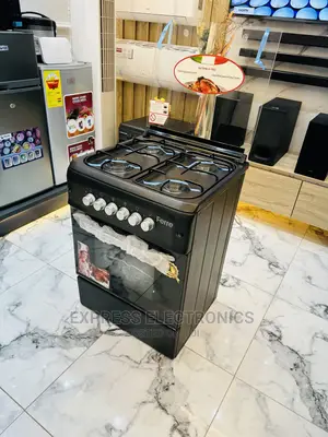 Black 4burner Gas Stove Smart Ferre Oven Rotisserie