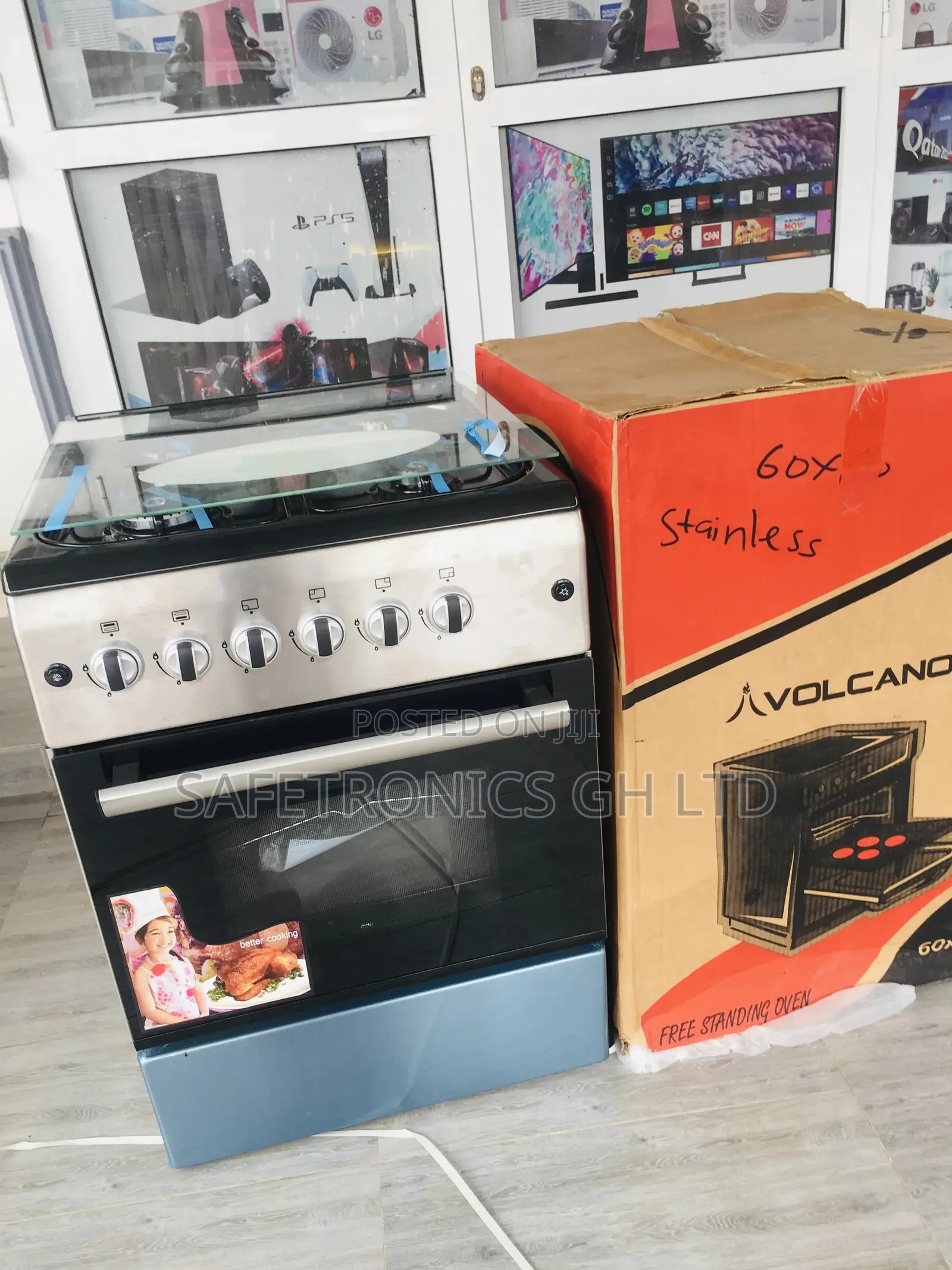 Volcano Smart 60x60 4 Burner Gas Cooker 50×50 Oven and Grill