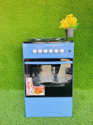 4 Burner Gas Cooker 50×50 Oven and Grill Volcano Blue