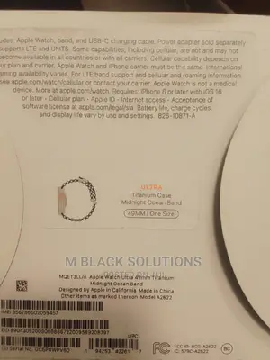 Apple Watch Ultra - Titanium Case With Midnight Ocean Band