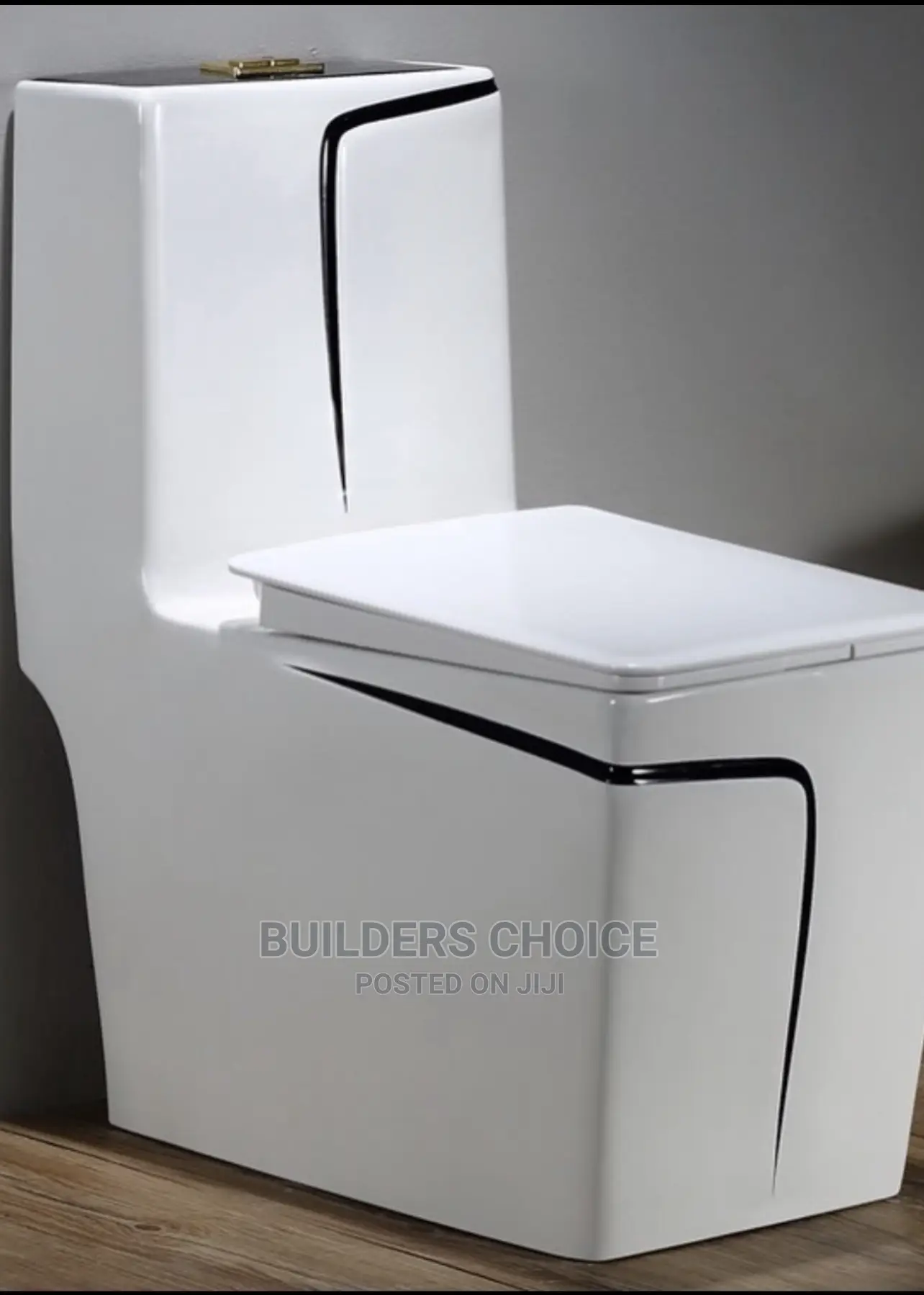 One Piece White And Black _wc _water Closet