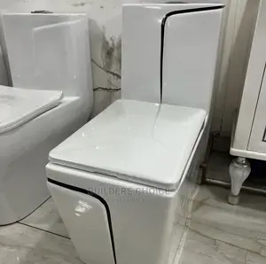 One Piece White And Black _wc _water Closet