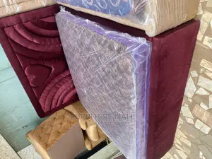 Wine Colored Bed With Mattress QUEENSIZE   Free Delivery