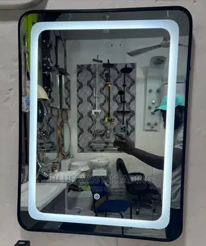 Black Frame LED Mirror