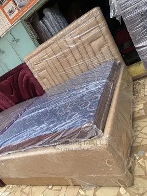 Milky Queensize Bed With Mattress on . Promo Promo