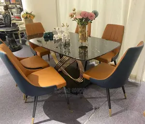 Executive Solid Marble Dining Set 6 Chairs