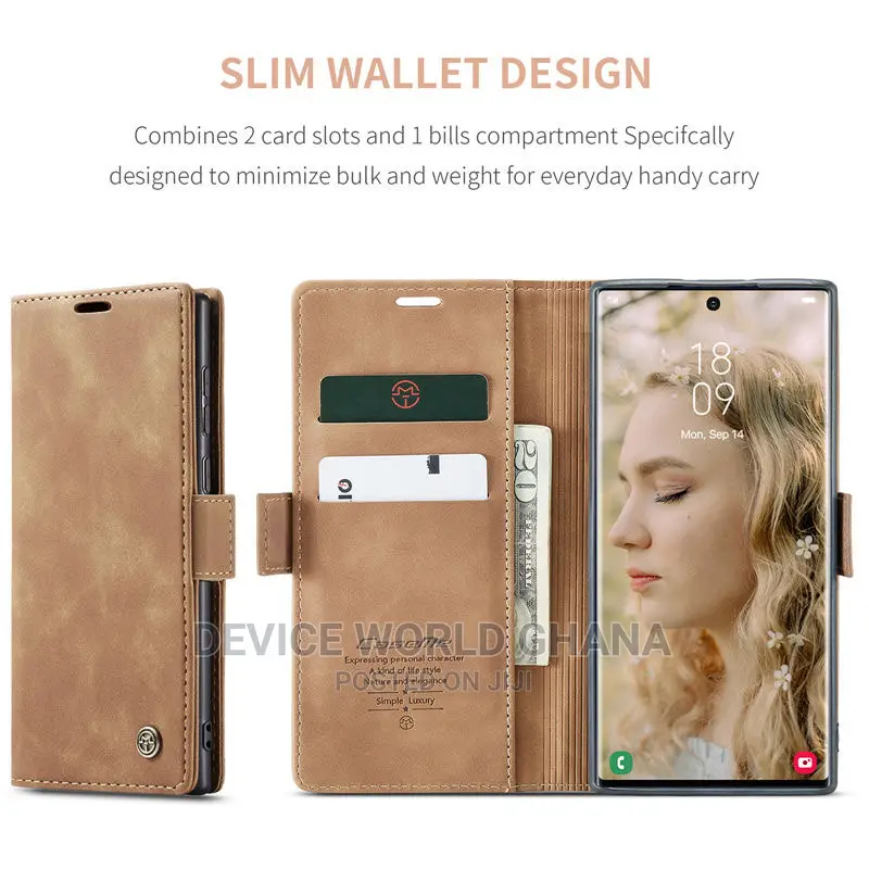 Caseme Leather Flip Case 4 Samsung S25ultra S24u S23u S22u +