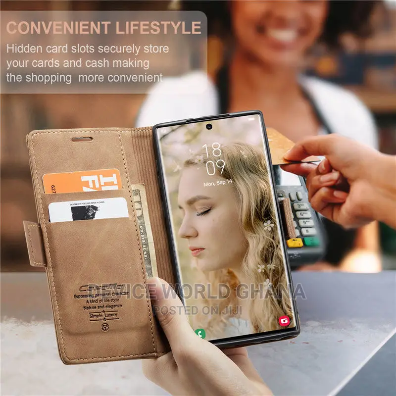 Caseme Leather Flip Case 4 Samsung S25ultra S24u S23u S22u +