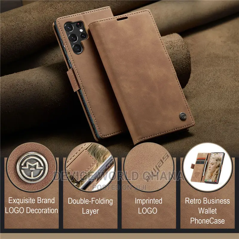 Caseme Leather Flip Case 4 Samsung S25ultra S24u S23u S22u +