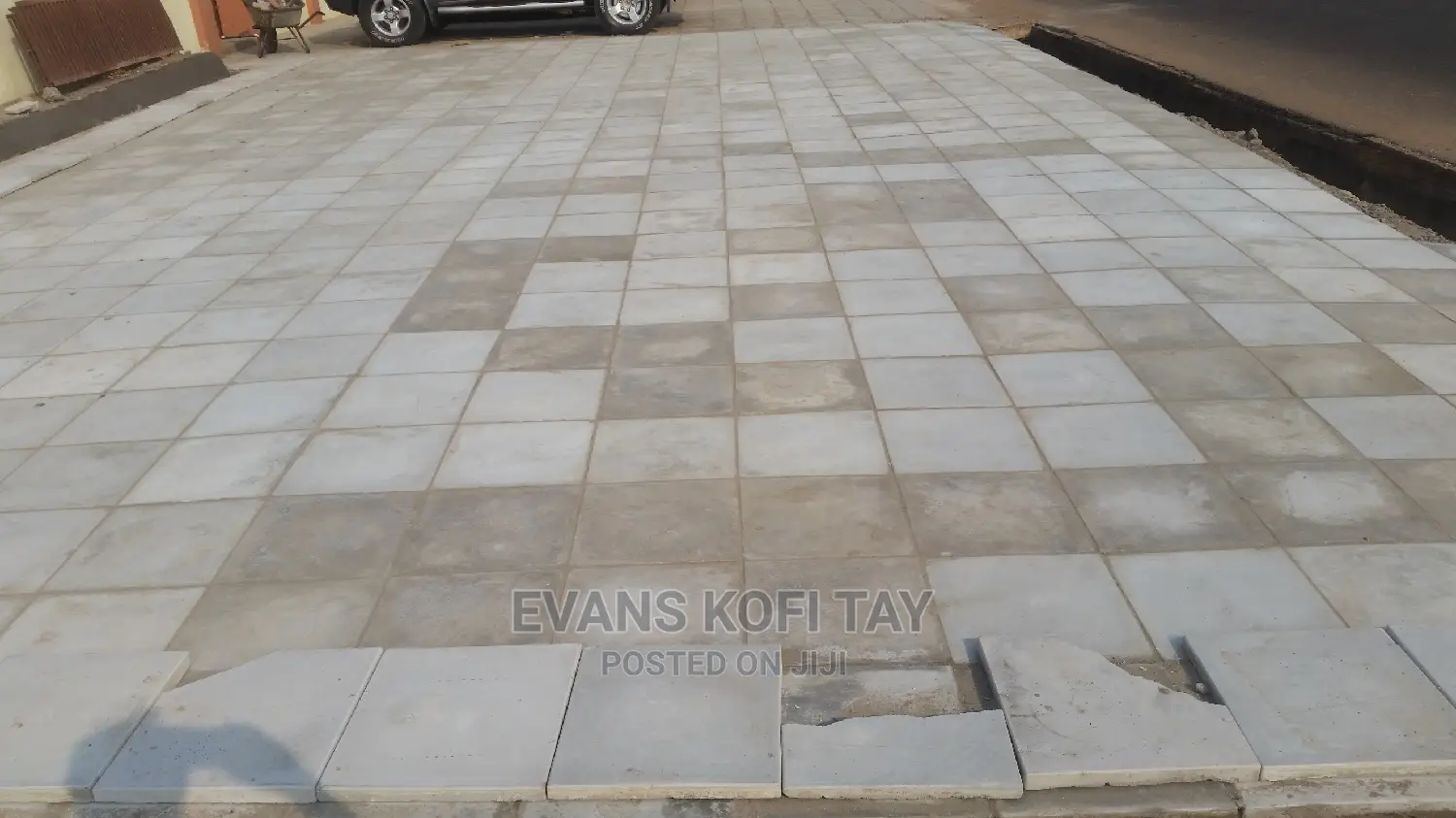 Pavement Slabs And Pavement Blocks Laying