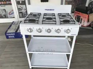 Nasco 4 Burner Gas Cooker Stainless Steel Oven and Grill