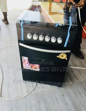 50x55. Black Volcano Black 4 Gas Burner Oven With Grill