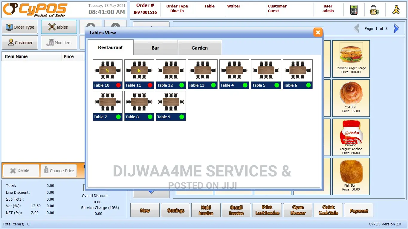 Restaurant Point of Sale System
