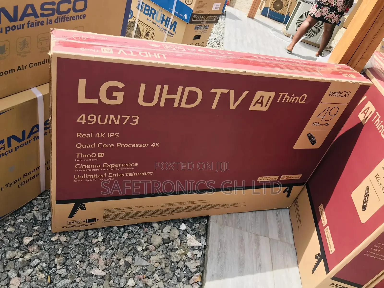 New LG Uhd TV 49 Inch Un73 Series, Active HDR Smart