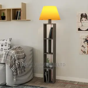 Floor Lamp (Mid-Century) With Shelfs