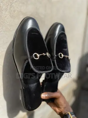 Black Velvet Half Shoe