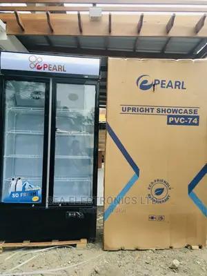 Double Door Glass Display Fridge Pearl 568liters