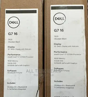 New Laptop Dell G16 7620 16GB Intel Core I7 SSD 512GB