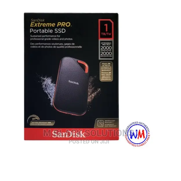 Sandisk Extreme Pro 1tb Portable SSD V2 Up to 2000mb