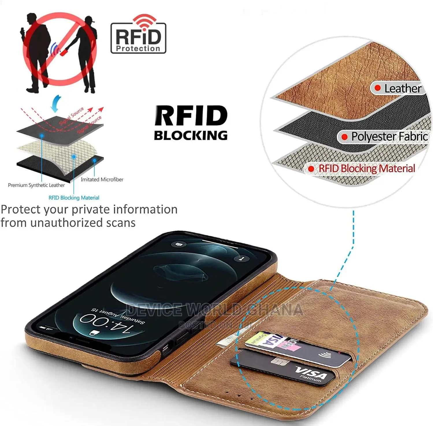 Cau Leather Flip Case Fo iPhone 16pmax 15pm 14pm 13pm 16p 15