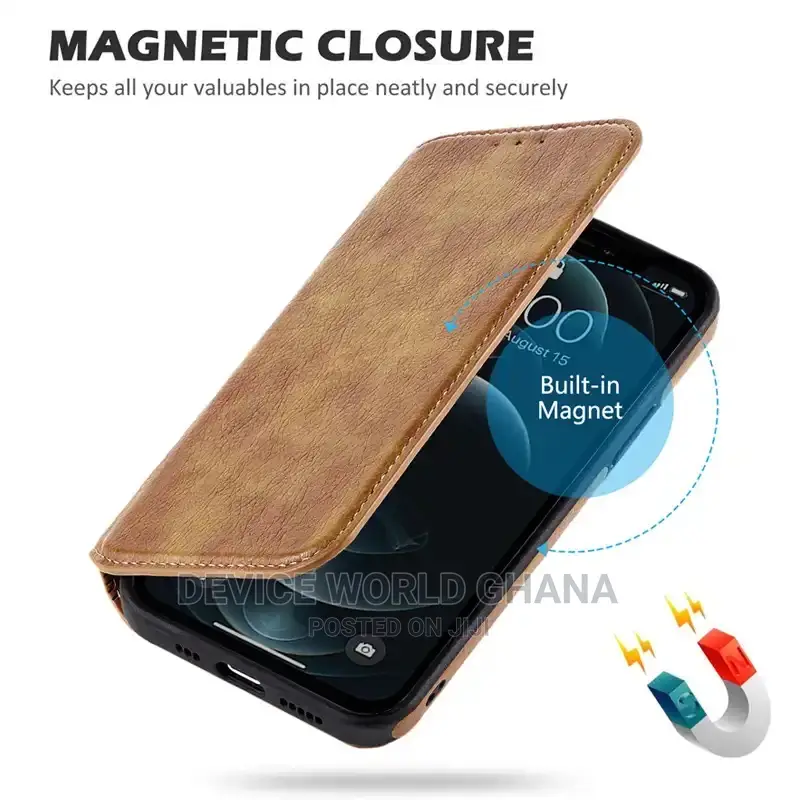 Cau Leather Flip Case Fo iPhone 16pmax 15pm 14pm 13pm 16p 15