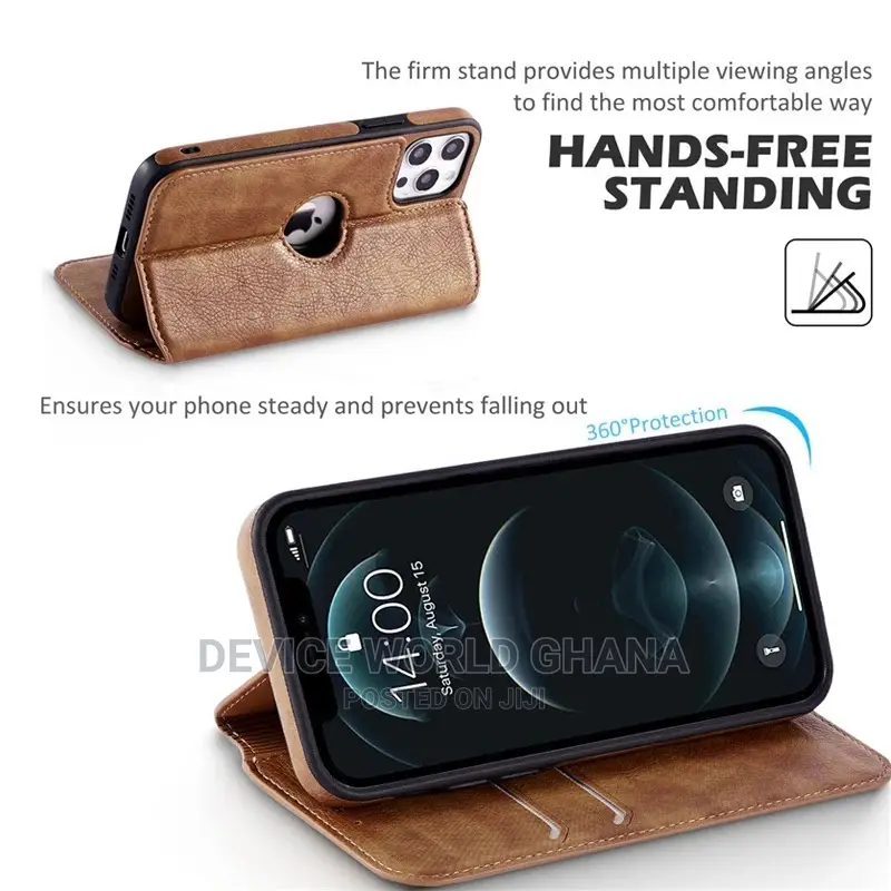 Cau Leather Flip Case Fo iPhone 16pmax 15pm 14pm 13pm 16p 15