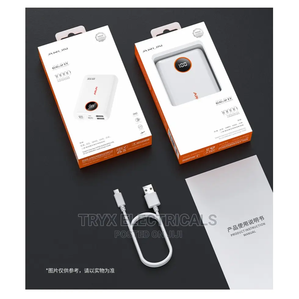 10,000mah Power Bank Arun 22.5w Quick Charge Fc10