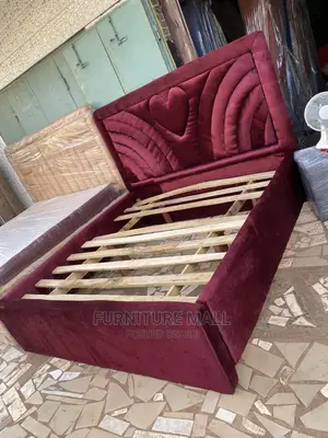 Wine Colored Sugar Bed Frame ( Queensize ). Free Delivery