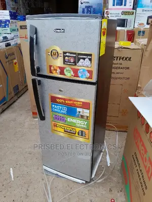 Neon Double Door Fridge 200 Litres Top Freezer