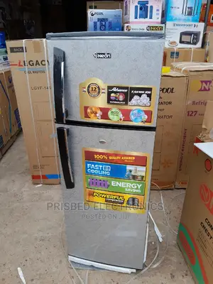 Neon Double Door Fridge 200 Litres Top Freezer