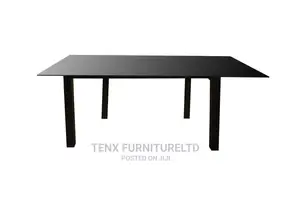 Coffee Table Wooden With Glass Top (Deep Black Toes)