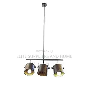 Pendant Lamp 3 Bulbs Contemporary Black