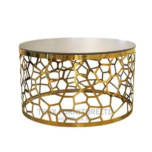 COFFEE TABLE (Round Stainless Steel Design)