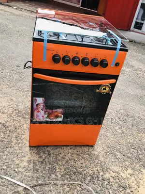 Orange Volcano 4 Gas Burner, Oven and Griil, Inbuilt 50x50