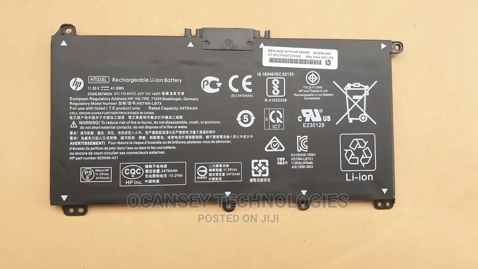 Original New Hp Ht03xl Battery for 250 G7 Pavilion 15-Cs