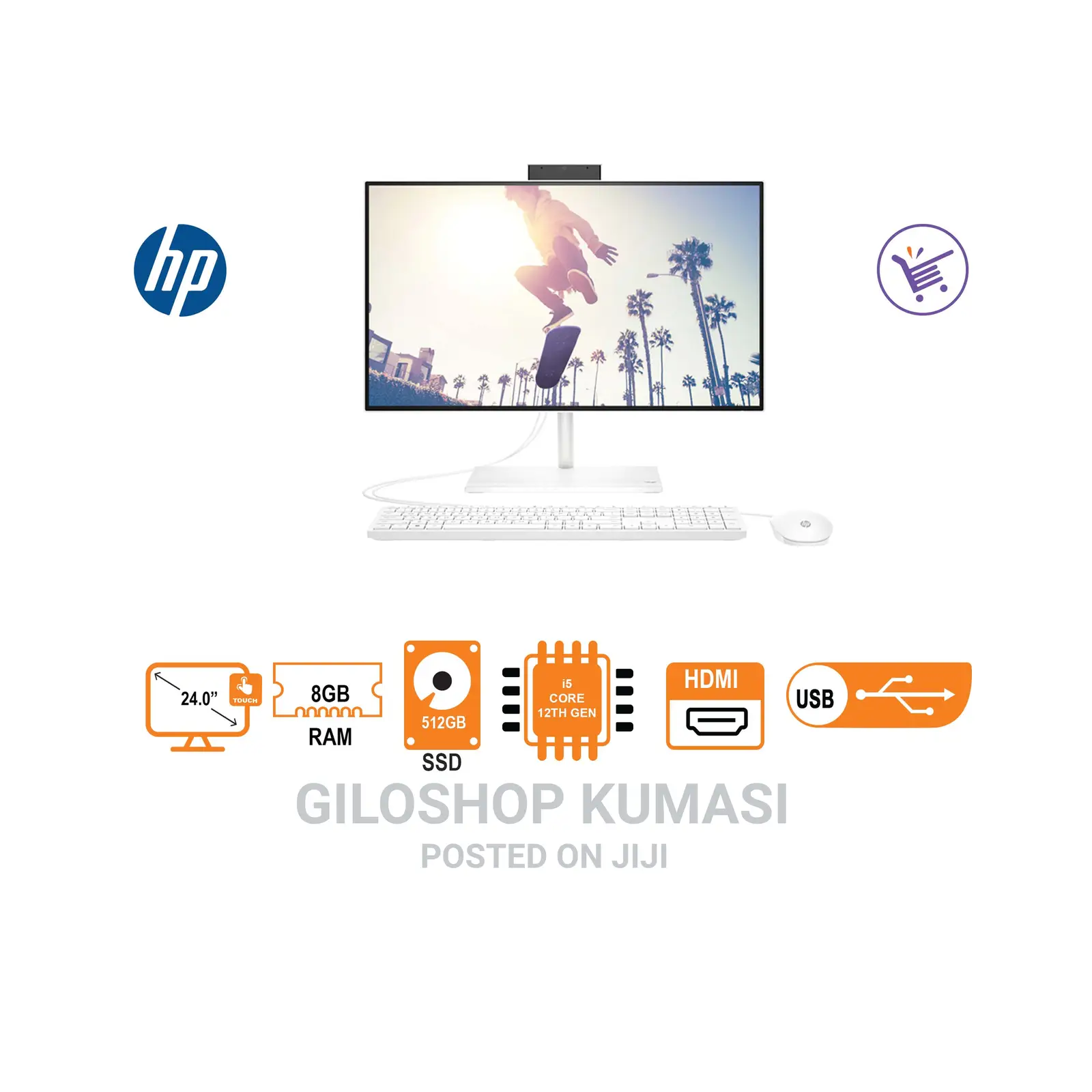 New Desktop Computer HP 8GB Intel Core I5 SSD 512GB
