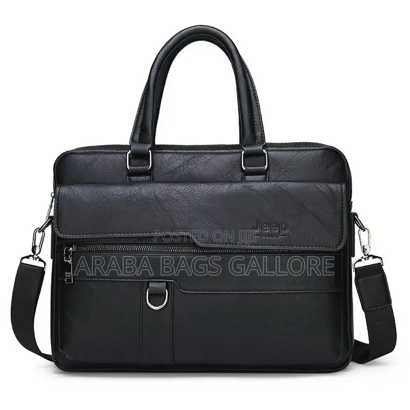 Original 17inches Jeep Leather Shoulder Laptop/Office Bag.