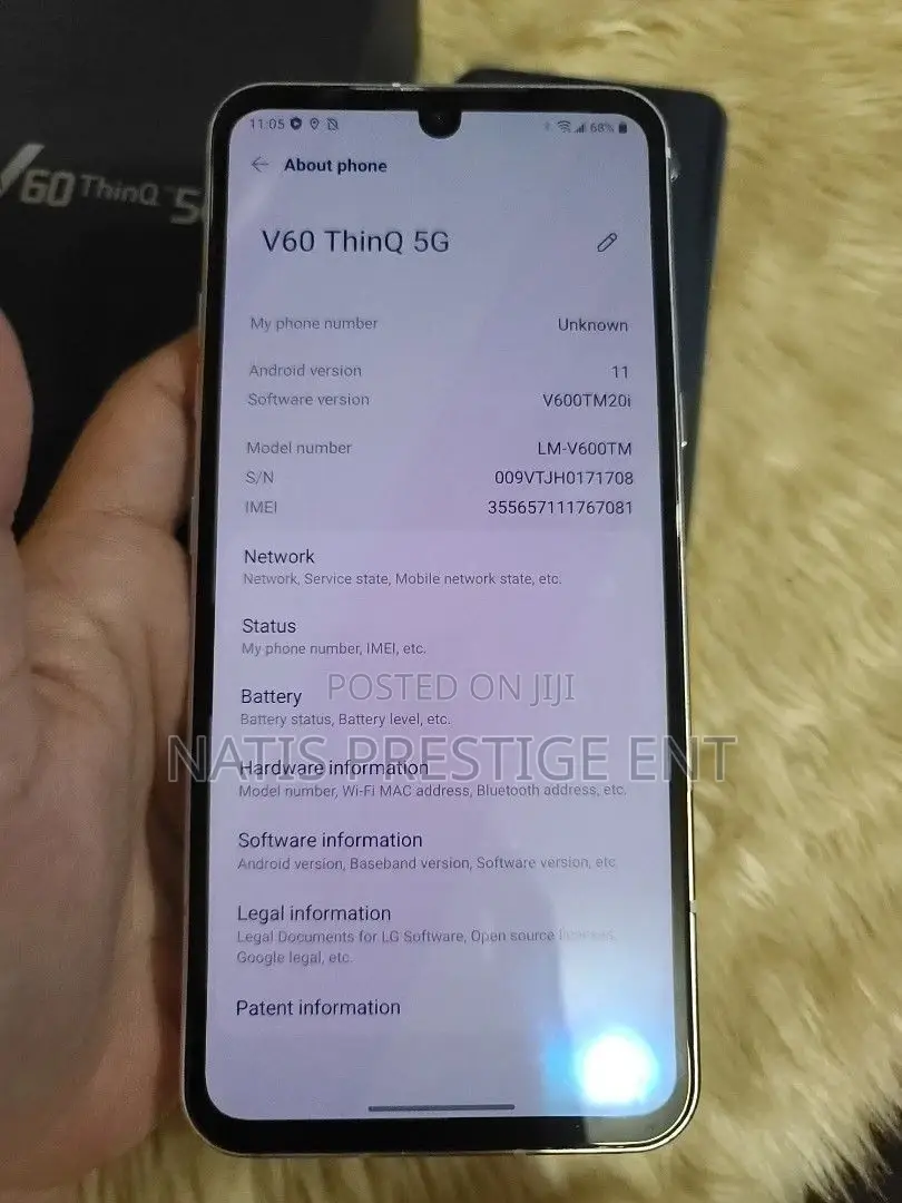 New LG V60 ThinQ 5G 128 GB Blue