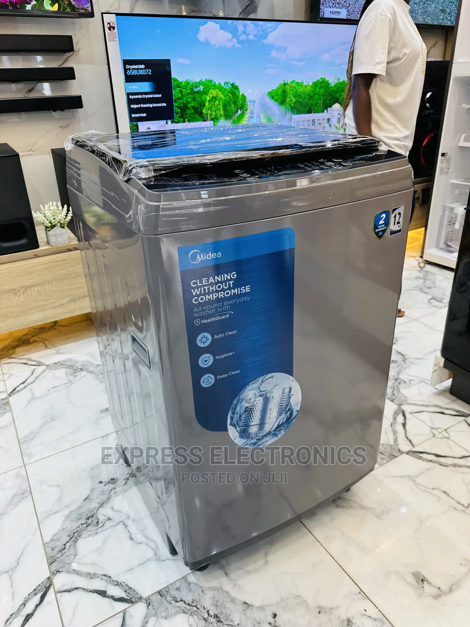 Less Vibrant Sleek Grey Midea 12kg WM (MA200W120/G)