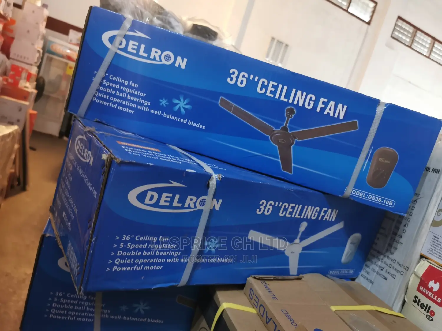 Brand New Delron Ceiling Fan 36 "
