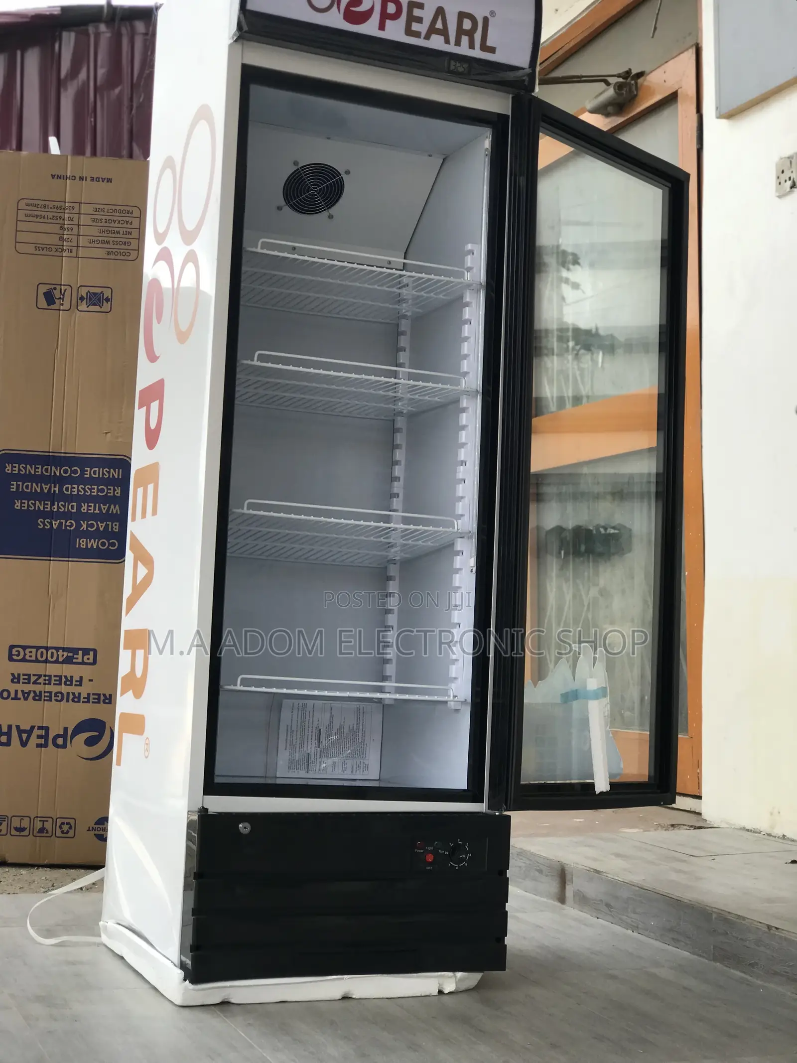 See Through Pearl Display Fridge Single Door PVC-37 248L