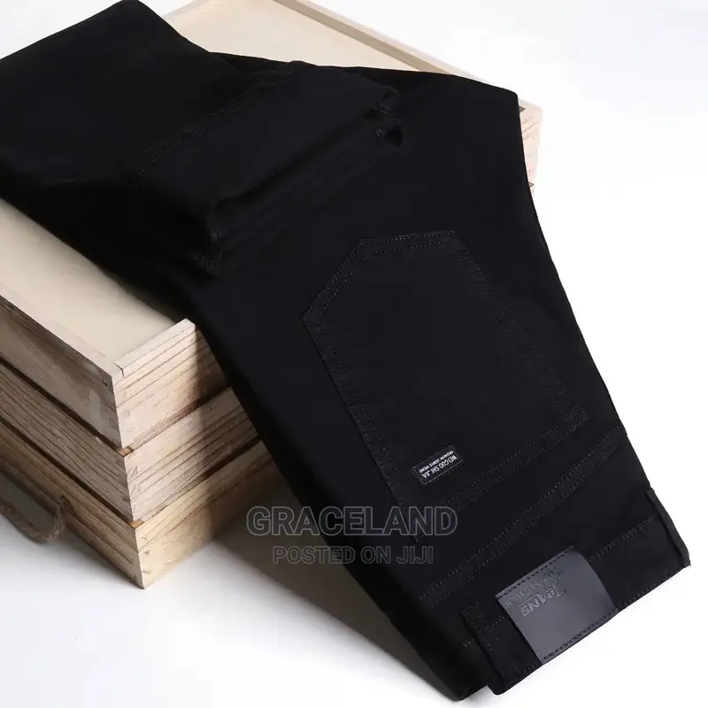 This Is Original Pure Black Jeans Black Branded Stretch Jean