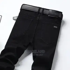 This Is Original Pure Black Jeans Black Branded Stretch Jean