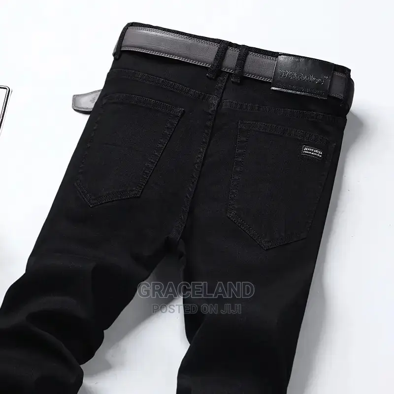 This Is Original Pure Black Jeans Black Branded Stretch Jean
