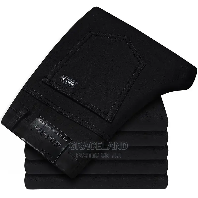 This Is Original Pure Black Jeans Black Branded Stretch Jean