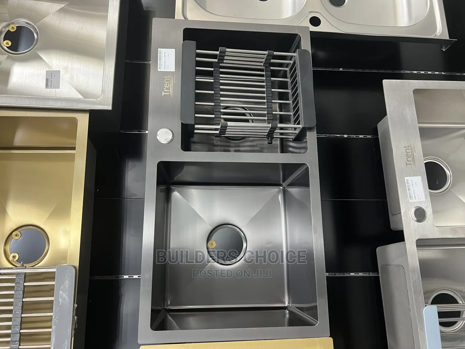 Italian Double Kitchen Sink (Black)